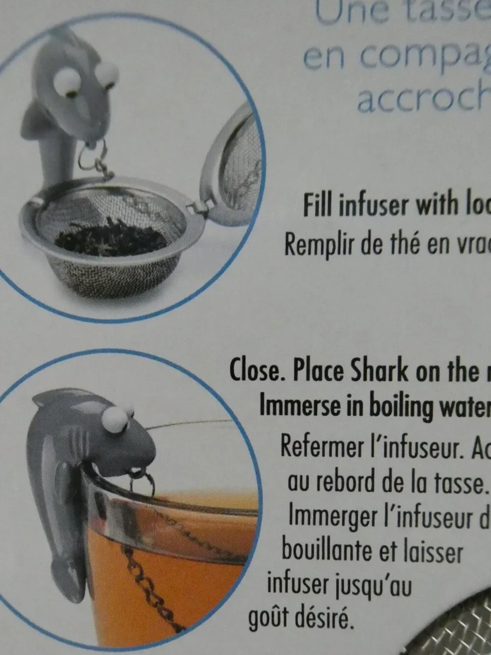 Jolie Shark Loose Leaf Tea Ball Stainless Steel Infuser - NEW